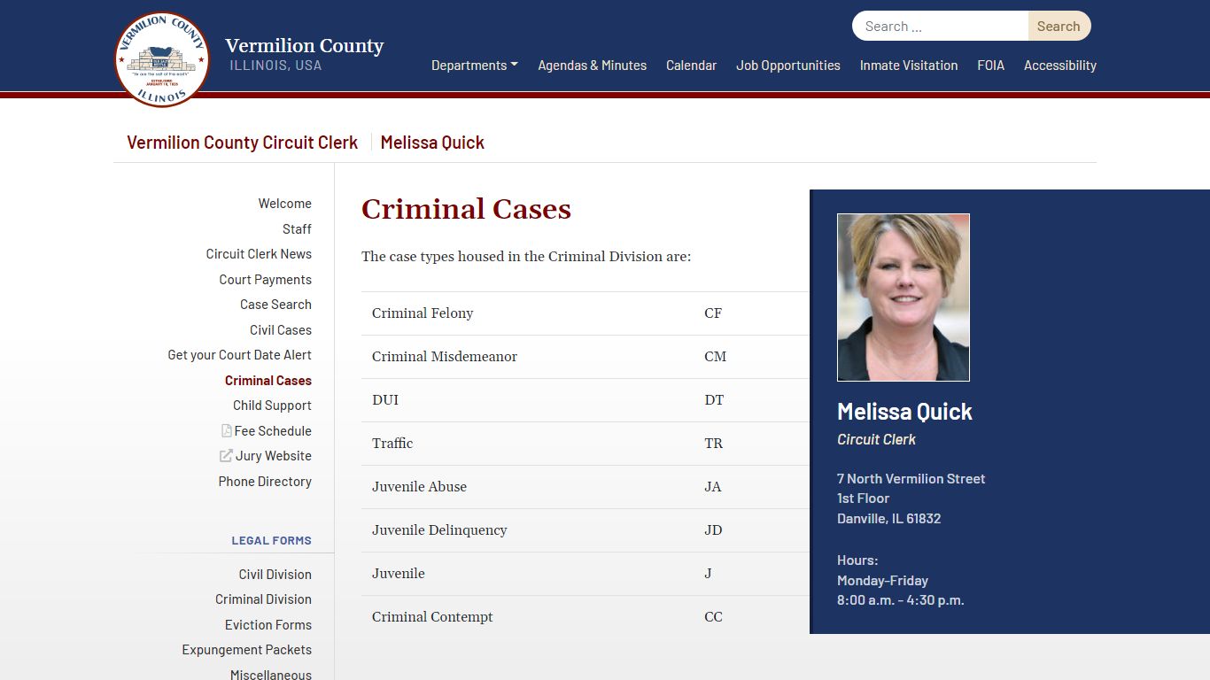 Criminal Cases - Vermilion County